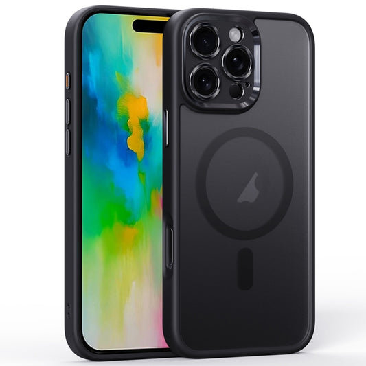 For iPhone 16 Pro Max Fine Hole Frosted MagSafe Magnetic Phone Case(Black) - iPhone 16 Pro Max Cases by buy2fix | Online Shopping UK | buy2fix