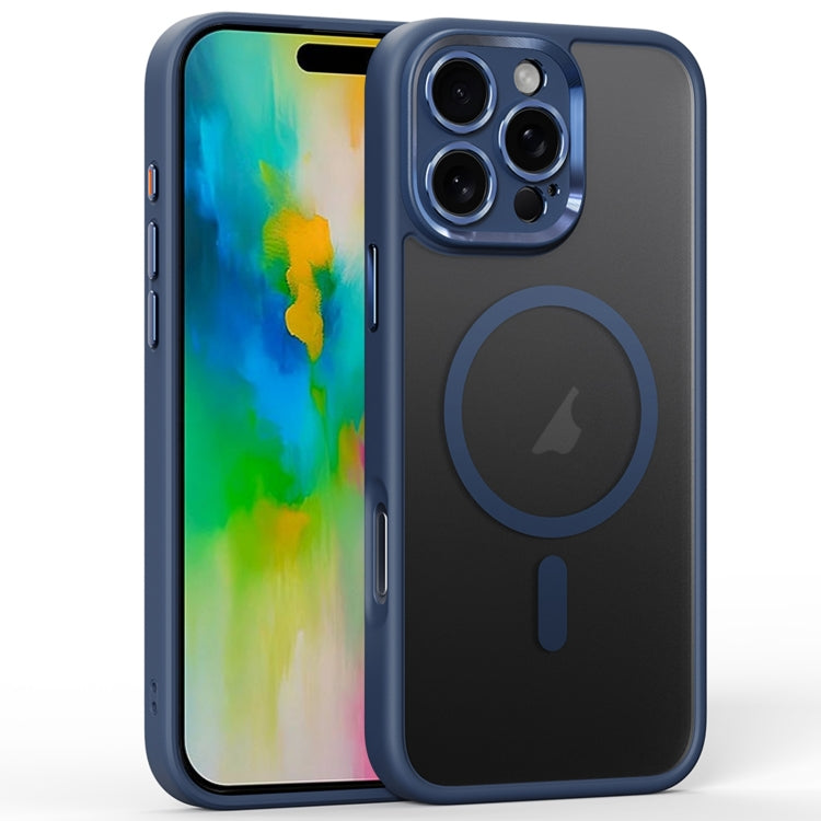 For iPhone 16 Pro Max Fine Hole Frosted MagSafe Magnetic Phone Case(Titanium Blue) - iPhone 16 Pro Max Cases by buy2fix | Online Shopping UK | buy2fix