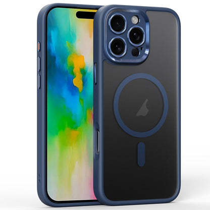 For iPhone 16 Pro Max Fine Hole Frosted MagSafe Magnetic Phone Case(Titanium Blue) - iPhone 16 Pro Max Cases by buy2fix | Online Shopping UK | buy2fix