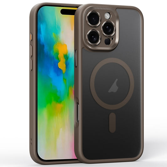 For iPhone 16 Pro Max Fine Hole Frosted MagSafe Magnetic Phone Case(Titanium Rose Gold) - iPhone 16 Pro Max Cases by buy2fix | Online Shopping UK | buy2fix