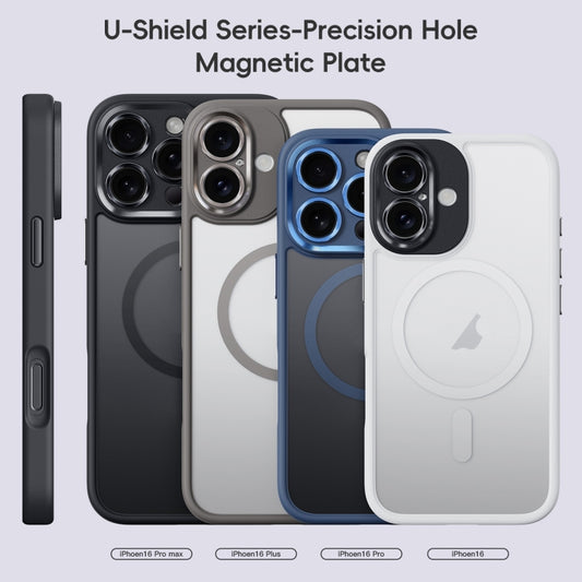 For iPhone 16 Plus Fine Hole Frosted MagSafe Magnetic Phone Case(Grey) - iPhone 16 Plus Cases by buy2fix | Online Shopping UK | buy2fix