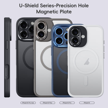 For iPhone 16 Plus Fine Hole Frosted MagSafe Magnetic Phone Case(Titanium Blue) - iPhone 16 Plus Cases by buy2fix | Online Shopping UK | buy2fix