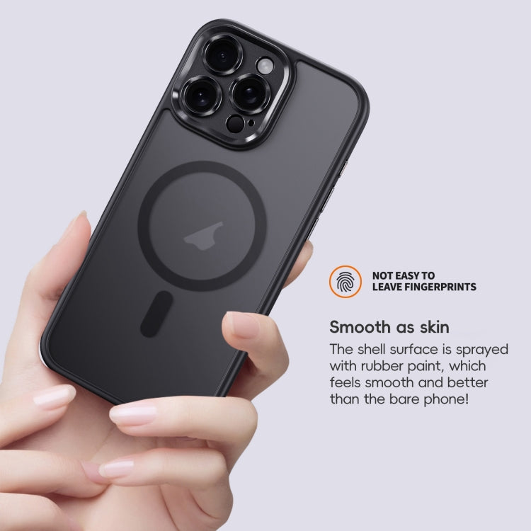 For iPhone 16 Pro Max Fine Hole Frosted MagSafe Magnetic Phone Case(Black) - iPhone 16 Pro Max Cases by buy2fix | Online Shopping UK | buy2fix