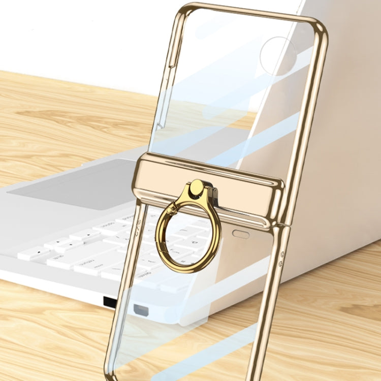 For Honor Magic V Flip GKK Integrated  Magnetic Folding Phantom Rotary Phone Case with Ring Holder(Champagne Gold) - Honor Cases by GKK | Online Shopping UK | buy2fix