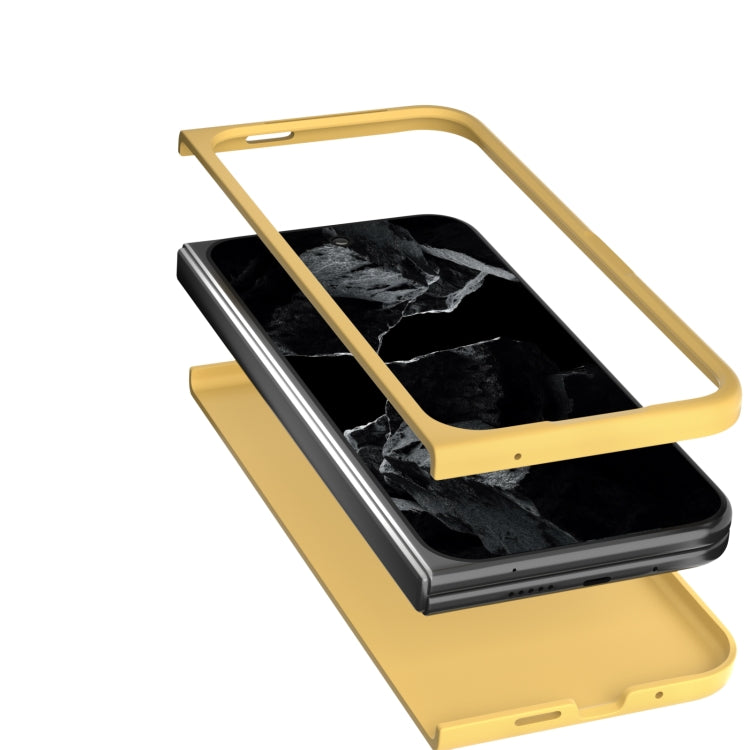 For Google Pixel 9 Pro Fold Skin Feel PC Phone Case(Yellow) by buy2fix
