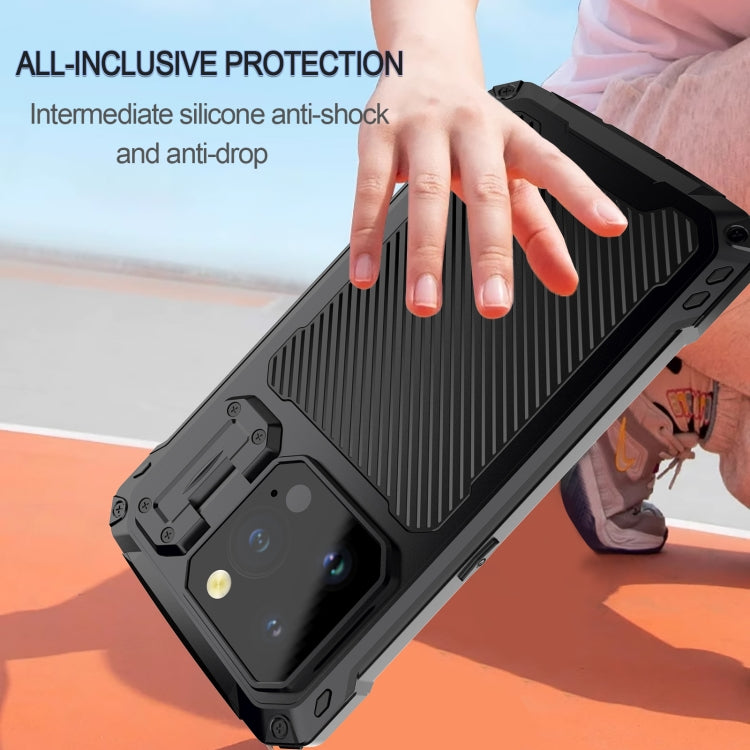 For iPhone 15 Pro Max Lens Holder Metal IP54 Life Waterproof Three-proof MagSafe Phone Case(Silver) - iPhone 15 Pro Max Cases by buy2fix | Online Shopping UK | buy2fix