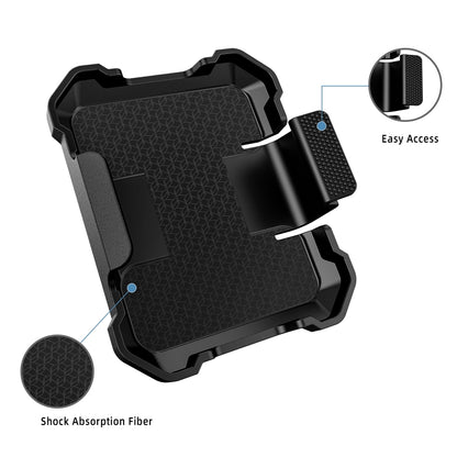 For Samsung Galaxy Z Flip5 PC Hybrid PU Leather Phone Case with Back Clip Holder(Red) - Galaxy Z Flip5 Cases by buy2fix | Online Shopping UK | buy2fix