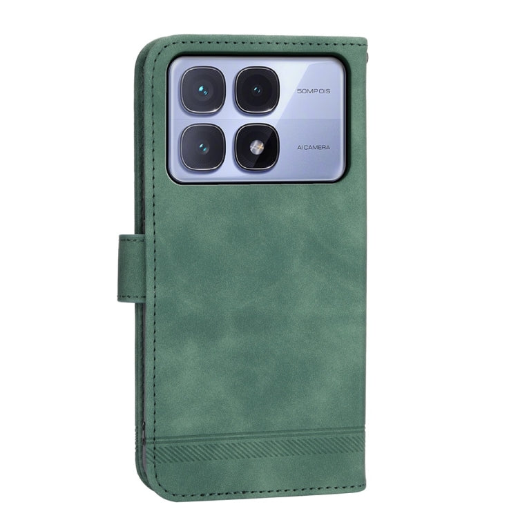 For Redmi K70 Ultra Dierfeng Dream Line TPU Hybrid PU Leather Phone Case(Green) - Xiaomi Cases by buy2fix | Online Shopping UK | buy2fix