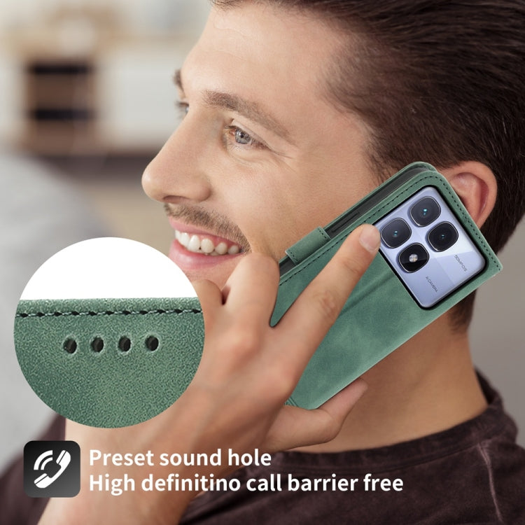 For Redmi K70 Ultra Dierfeng Dream Line TPU Hybrid PU Leather Phone Case(Green) - Xiaomi Cases by buy2fix | Online Shopping UK | buy2fix