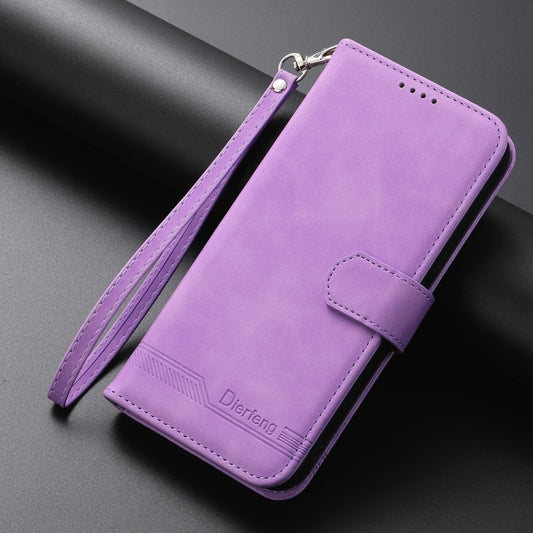 For Redmi K70 Ultra Dierfeng Dream Line TPU Hybrid PU Leather Phone Case(Purple) - Xiaomi Cases by buy2fix | Online Shopping UK | buy2fix