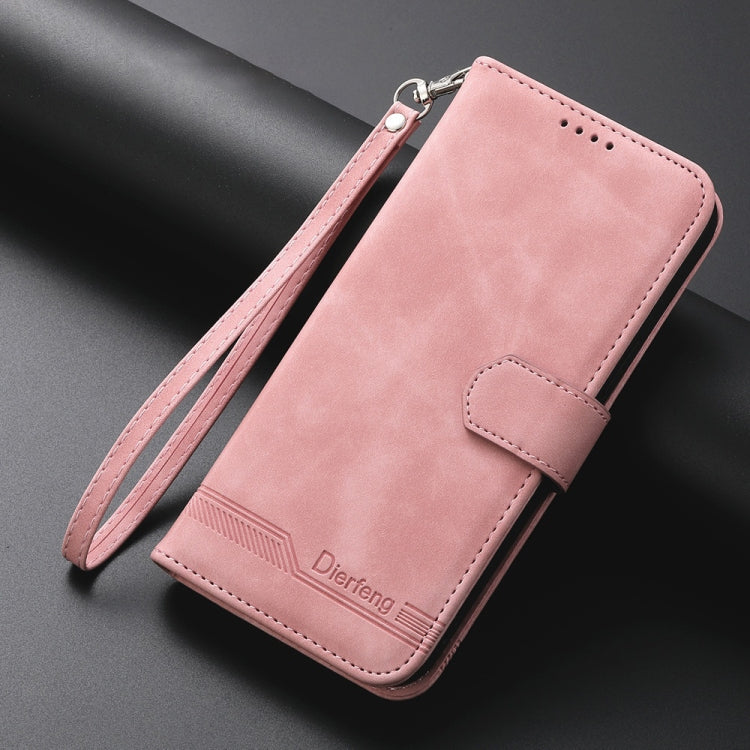 For Redmi K70 Ultra Dierfeng Dream Line TPU Hybrid PU Leather Phone Case(Pink) - Xiaomi Cases by buy2fix | Online Shopping UK | buy2fix