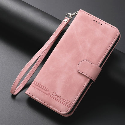 For Redmi K70 Ultra Dierfeng Dream Line TPU Hybrid PU Leather Phone Case(Pink) - Xiaomi Cases by buy2fix | Online Shopping UK | buy2fix