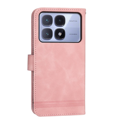 For Redmi K70 Ultra Dierfeng Dream Line TPU Hybrid PU Leather Phone Case(Pink) - Xiaomi Cases by buy2fix | Online Shopping UK | buy2fix