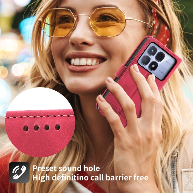 For Redmi K70 Ultra Dierfeng Dream Line TPU Hybrid PU Leather Phone Case(Red) - Xiaomi Cases by buy2fix | Online Shopping UK | buy2fix