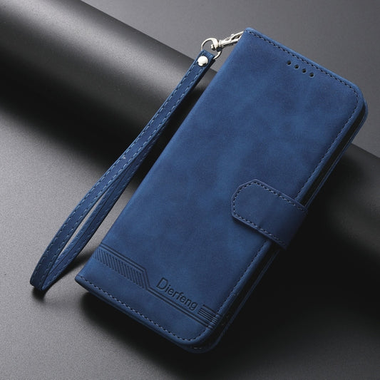 For Redmi K70 Ultra Dierfeng Dream Line TPU Hybrid PU Leather Phone Case(Blue) - Xiaomi Cases by buy2fix | Online Shopping UK | buy2fix