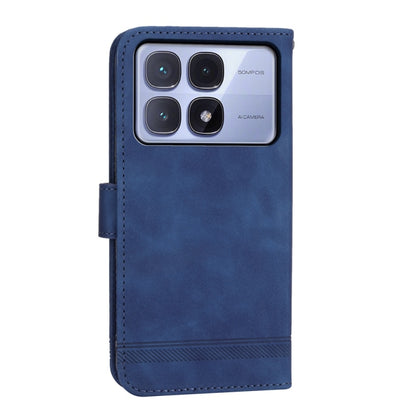 For Redmi K70 Ultra Dierfeng Dream Line TPU Hybrid PU Leather Phone Case(Blue) - Xiaomi Cases by buy2fix | Online Shopping UK | buy2fix