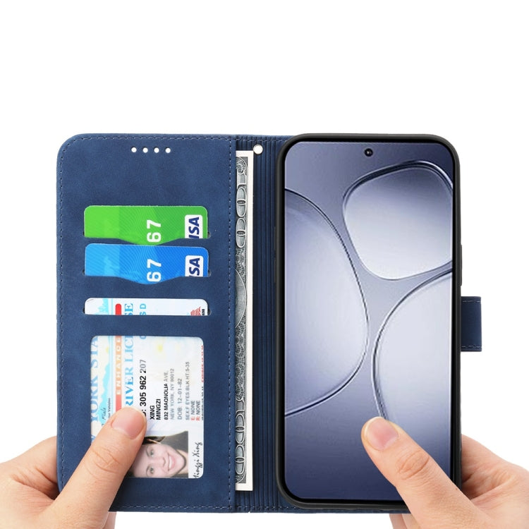 For Redmi K70 Ultra Dierfeng Dream Line TPU Hybrid PU Leather Phone Case(Blue) - Xiaomi Cases by buy2fix | Online Shopping UK | buy2fix