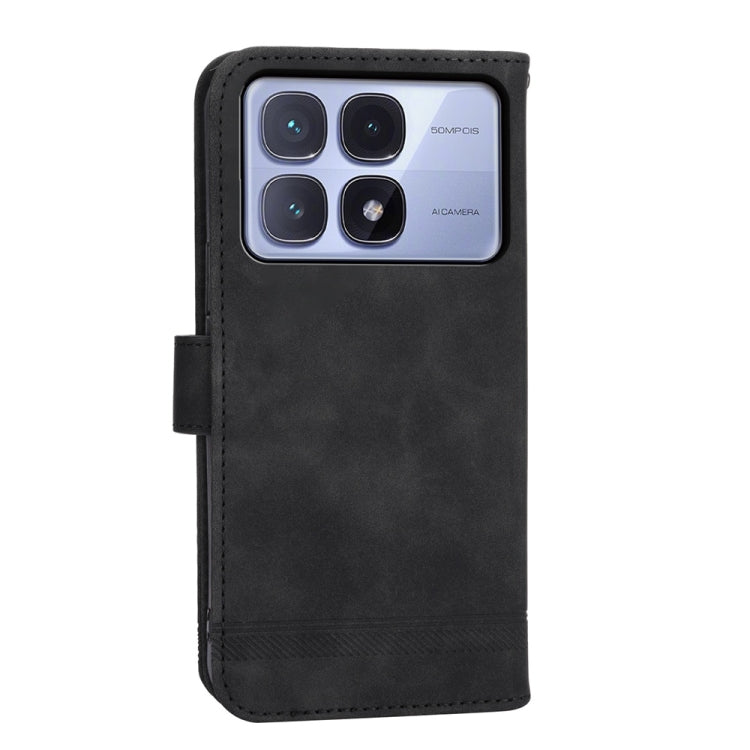For Redmi K70 Ultra Dierfeng Dream Line TPU Hybrid PU Leather Phone Case(Black) - Xiaomi Cases by buy2fix | Online Shopping UK | buy2fix