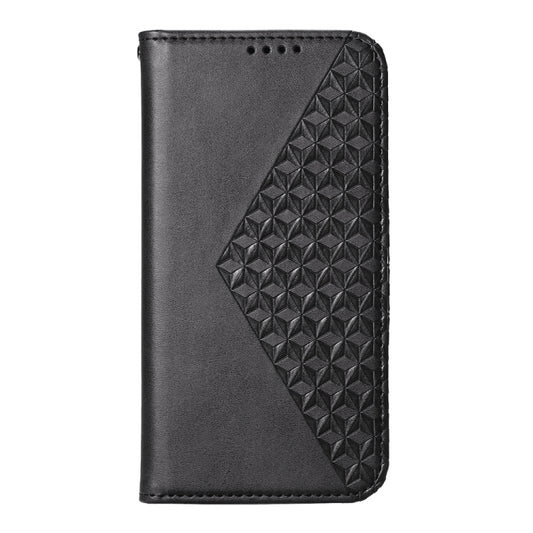 For Redmi K70 Ultra Cubic Grid Calf Texture Magnetic Leather Phone Case(Black) - Xiaomi Cases by buy2fix | Online Shopping UK | buy2fix
