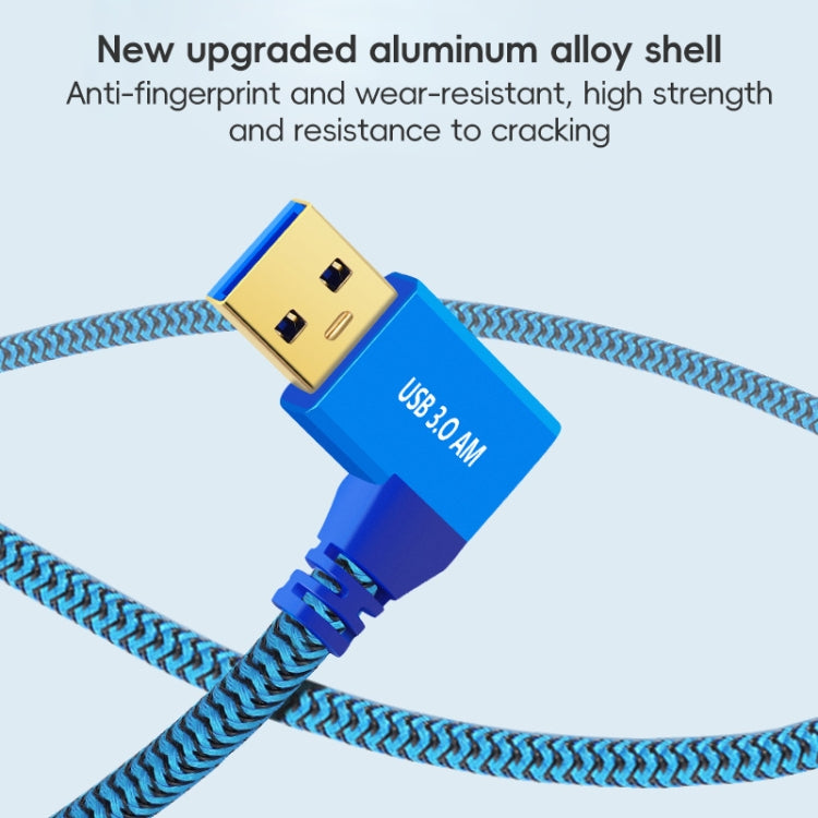 USB 3.0 Female To USB 3.0 Male Side Elbow Extension Cable for USB Disk Mouse / Keyboard / Printer, Length:1m(Right Elbow) by buy2fix