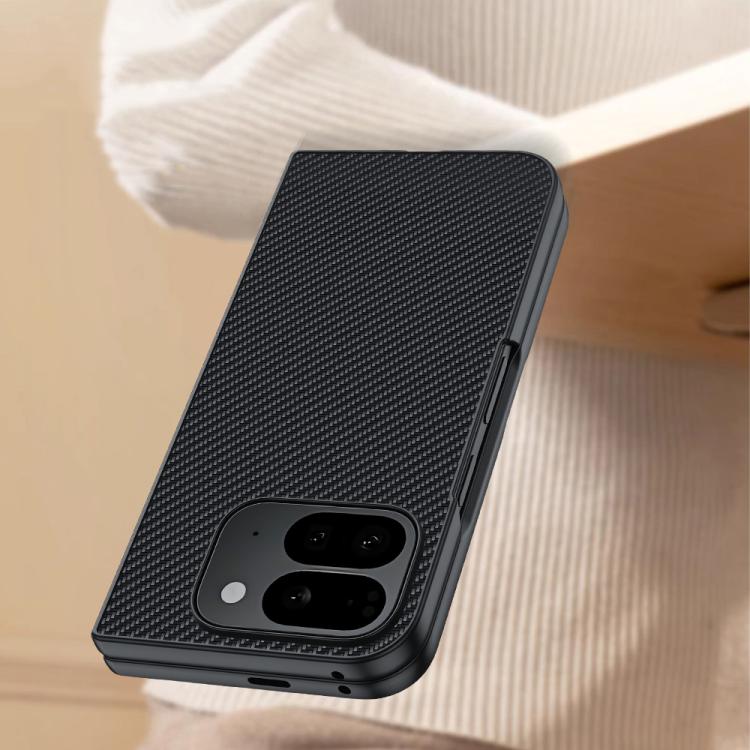 For Google Pixel 10 Pro Fold Ultra-thin Carbon Fiber Texture Printing Phone Case(Gold) - Google Cases by buy2fix | Online Shopping UK | buy2fix