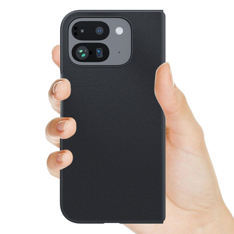 For Google Pixel 9 Pro Fold Ultra-thin Plain Skin Leather Phone Case(Green) by buy2fix