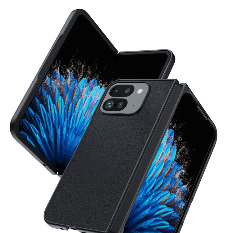 For Google Pixel 9 Pro Fold Ultra-thin Plain Skin Leather Phone Case(Orange) by buy2fix