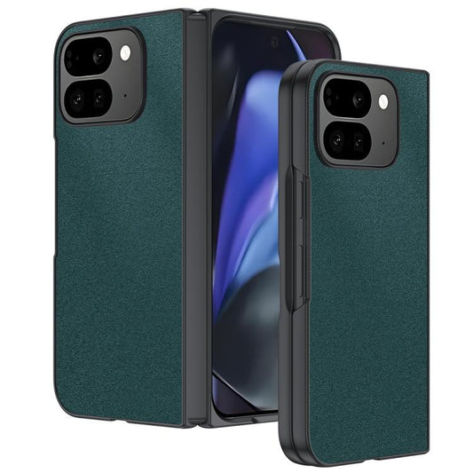 For Google Pixel 10 Pro Fold Ultra-thin Plain Skin Leather Phone Case(Green) - Google Cases by buy2fix | Online Shopping UK | buy2fix