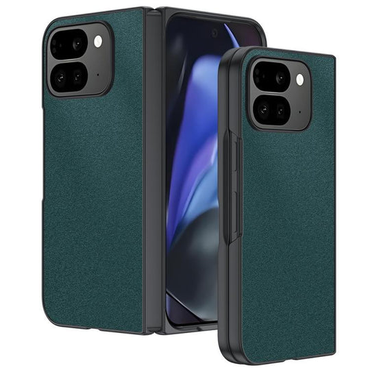 For Google Pixel 10 Pro Fold Ultra-thin Plain Skin Leather Phone Case(Green)
