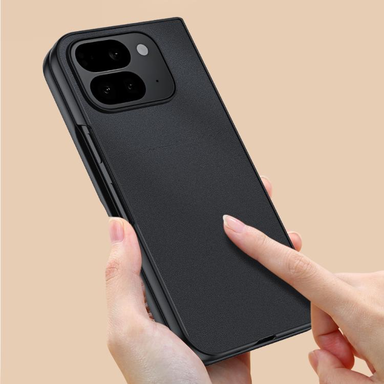 For Google Pixel 10 Pro Fold Ultra-thin Plain Skin Leather Phone Case(Orange) - Google Cases by buy2fix | Online Shopping UK | buy2fix