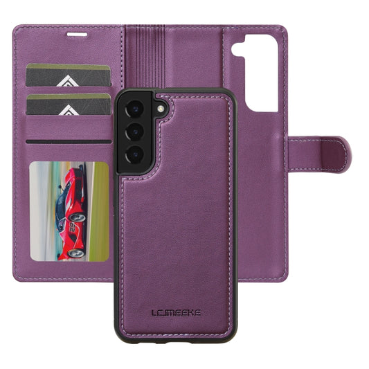 For Samsung Galaxy S22+ 5G LC.IMEEKE L2 Series Detachable Magsafe PU Phone Case with Lanyard(Purple) by LC.IMEEKE