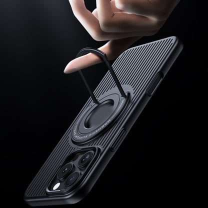 For iPhone 16 Pro Max Cooling MagSafe Magnetic Phone Case with Trolley Bracket(White) by buy2fix