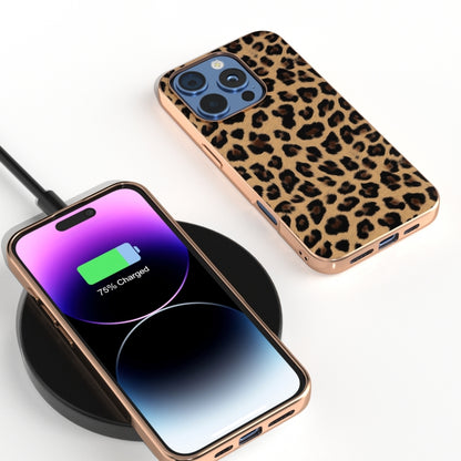 For iPhone 16 Pro Nano Plating Leopard Print Phone Case(Gold) by buy2fix
