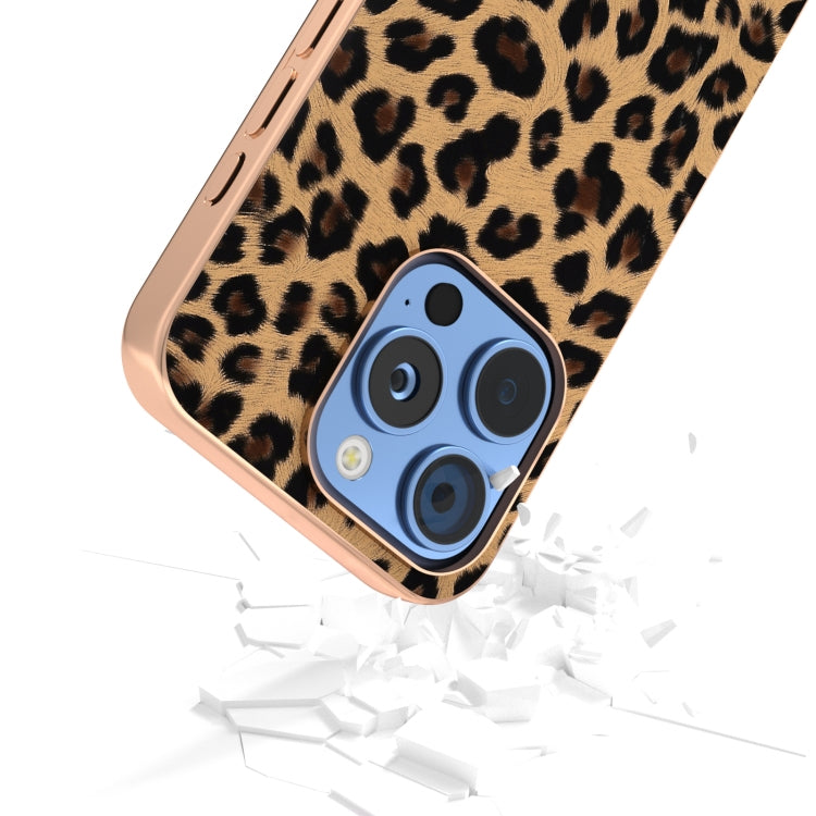 For iPhone 16 Pro Nano Plating Leopard Print Phone Case(Gold) by buy2fix