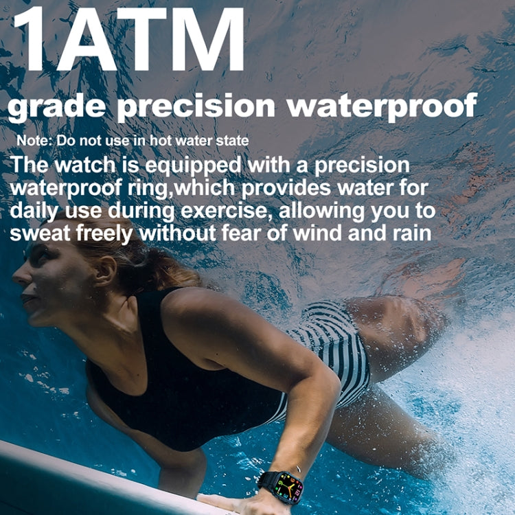 G45 2.01 inch Screen Silicone Strap 10m Waterproof Smart Watch, Support Flashlight / Bluetooth Call / HRV(Black) by buy2fix