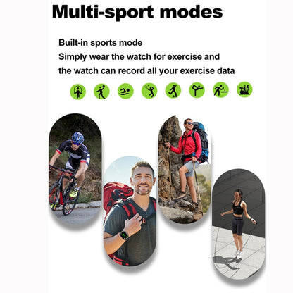 G45 2.01 inch Screen Silicone Strap 10m Waterproof Smart Watch, Support Flashlight / Bluetooth Call / HRV(Black) by buy2fix