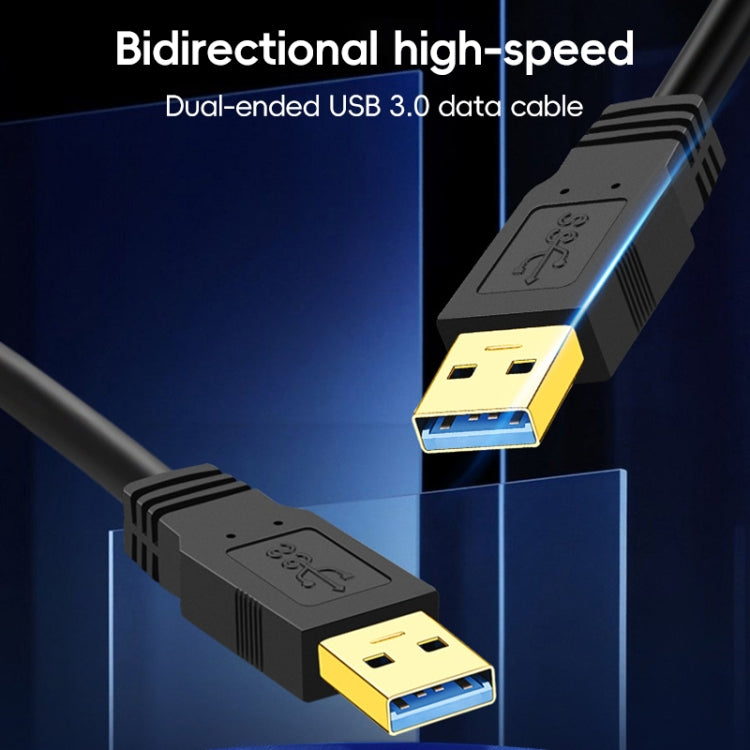 USB 3.0 Male To USB 3.0 Male Double End USB Cable, Length:1m(Black) by buy2fix