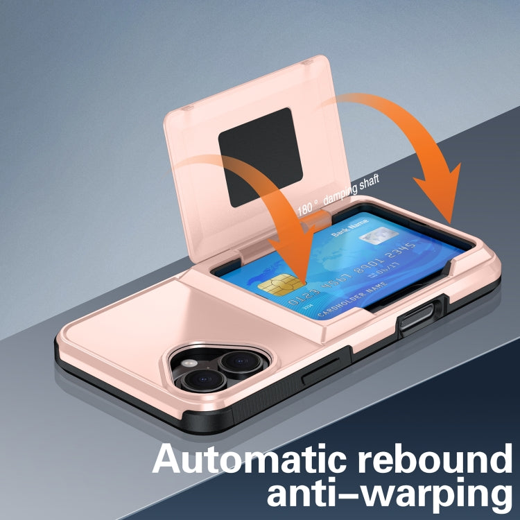 For iPhone 16 Pro Max Card Slot Holder Phone Case(Blue) by buy2fix