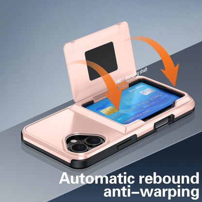 For iPhone 16 Pro Max Card Slot Holder Phone Case(Blue) by buy2fix