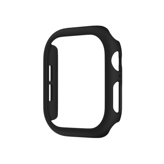 For Apple Watch Series 11 / 10 46mm Spray Glazing PC Hollow Watch Case(Black)