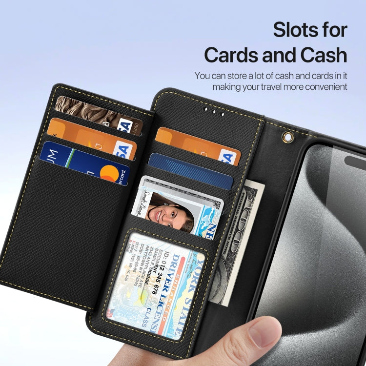 For iPhone 15 Pro Max DUX DUCIS Lawa Series 2 in 1 Wallet Zipper Detachable MagSafe Phone Case with Lanyard(Black) by DUX DUCIS