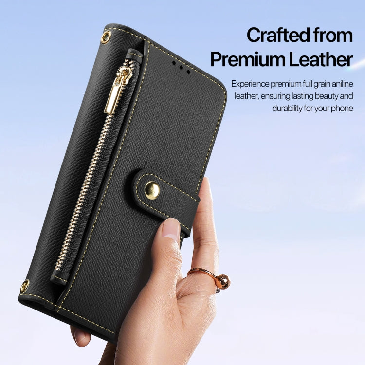 For iPhone 15 Pro DUX DUCIS Lawa Series 2 in 1 Wallet Zipper Detachable MagSafe Phone Case with Lanyard(Black) - iPhone 15 Pro Cases by DUX DUCIS | Online Shopping UK | buy2fix