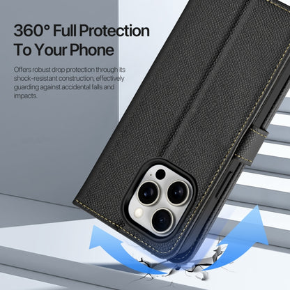 For iPhone 15 Pro DUX DUCIS Lawa Series 2 in 1 Wallet Zipper Detachable MagSafe Phone Case with Lanyard(Black) - iPhone 15 Pro Cases by DUX DUCIS | Online Shopping UK | buy2fix
