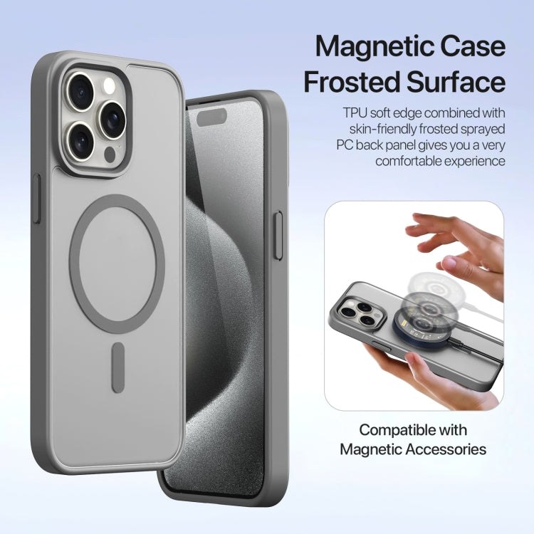 For iPhone 15 Pro DUX DUCIS Lawa Series 2 in 1 Wallet Zipper Detachable MagSafe Phone Case with Lanyard(Grey) - iPhone 15 Pro Cases by DUX DUCIS | Online Shopping UK | buy2fix