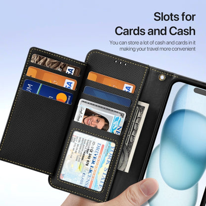 For iPhone 15 DUX DUCIS Lawa Series 2 in 1 Wallet Zipper Detachable MagSafe Phone Case with Lanyard(Black) - iPhone 15 Cases by DUX DUCIS | Online Shopping UK | buy2fix