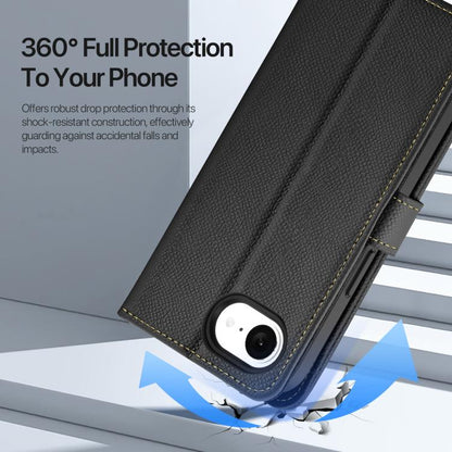 For iPhone 16e DUX DUCIS Lawa Series 2 in 1 Wallet Zipper Detachable MagSafe Phone Case with Lanyard(Black) - iPhone 16e Cases by DUX DUCIS | Online Shopping UK | buy2fix