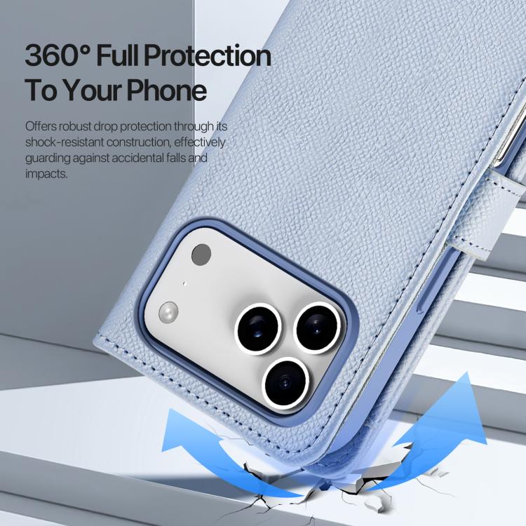 For iPhone 17 Pro Max DUX DUCIS Lawa Series 2 in 1 Wallet Zipper Detachable MagSafe Phone Case with Lanyard(Light Blue) - iPhone 17 Pro Max Cases by DUX DUCIS | Online Shopping UK | buy2fix