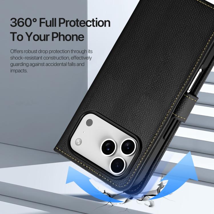 For iPhone 17 Pro DUX DUCIS Lawa Series 2 in 1 Wallet Zipper Detachable MagSafe Phone Case with Lanyard(Black) - iPhone 17 Pro Cases by DUX DUCIS | Online Shopping UK | buy2fix