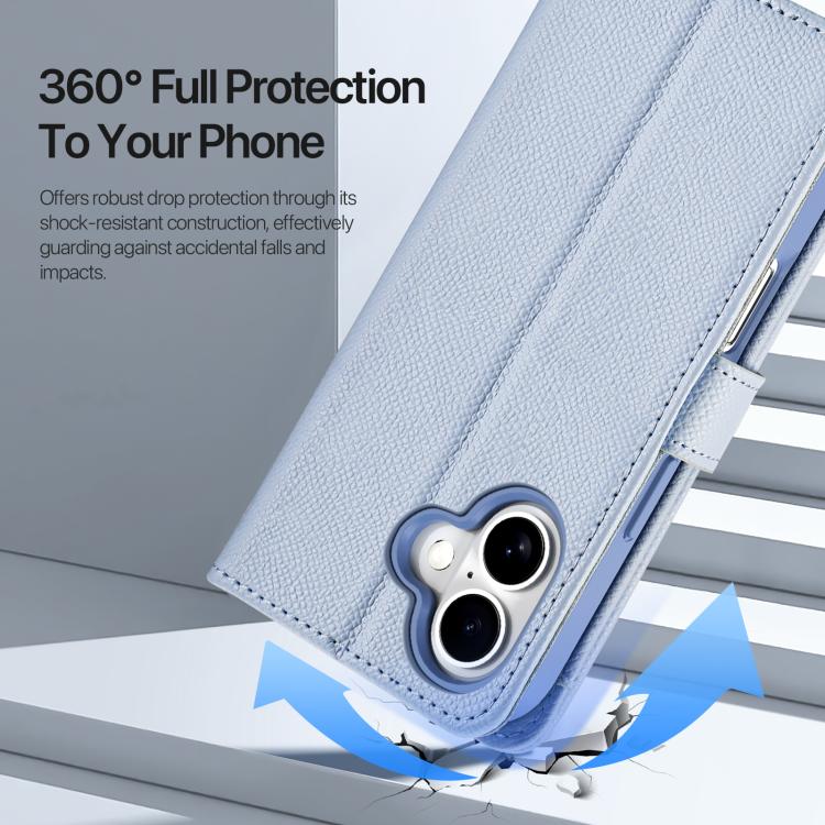 For iPhone 17 DUX DUCIS Lawa Series 2 in 1 Wallet Zipper Detachable MagSafe Phone Case with Lanyard(Light Blue) - iPhone 17 Cases by DUX DUCIS | Online Shopping UK | buy2fix