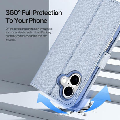 For iPhone 17 DUX DUCIS Lawa Series 2 in 1 Wallet Zipper Detachable MagSafe Phone Case with Lanyard(Light Blue) - iPhone 17 Cases by DUX DUCIS | Online Shopping UK | buy2fix